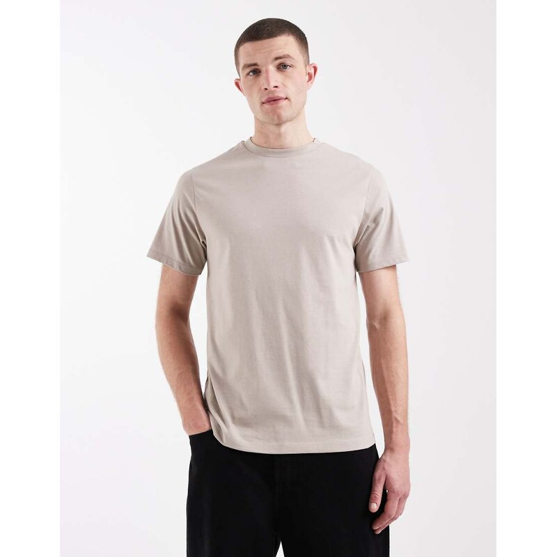 ASOS DESIGN Essentials regular fit t-shirt in beige-Neutral