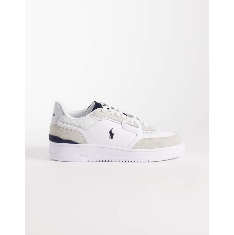 Polo Ralph Lauren masters court leather trainers in grey