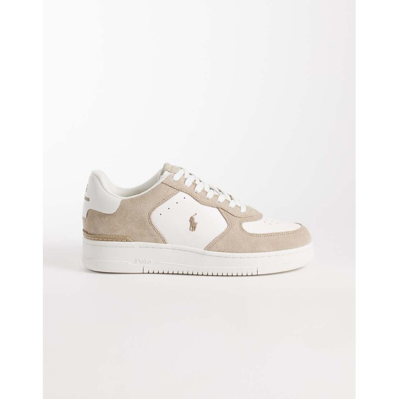 Polo Ralph Lauren Masters Court leather trainers in white and