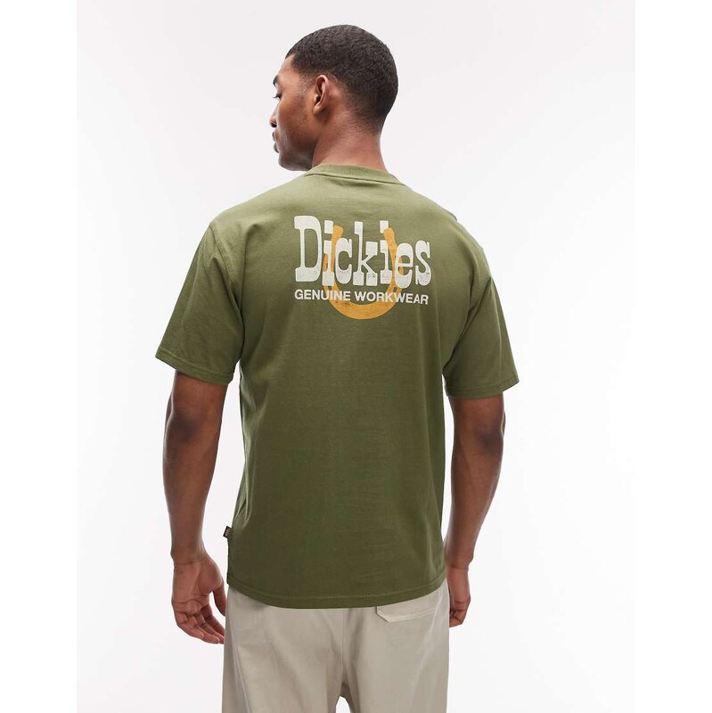 Dickies Vernal backprint t-shirt in khaki-Green