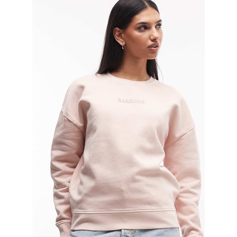 Barbour International Lyra sweatshirt in washed pink 114434648