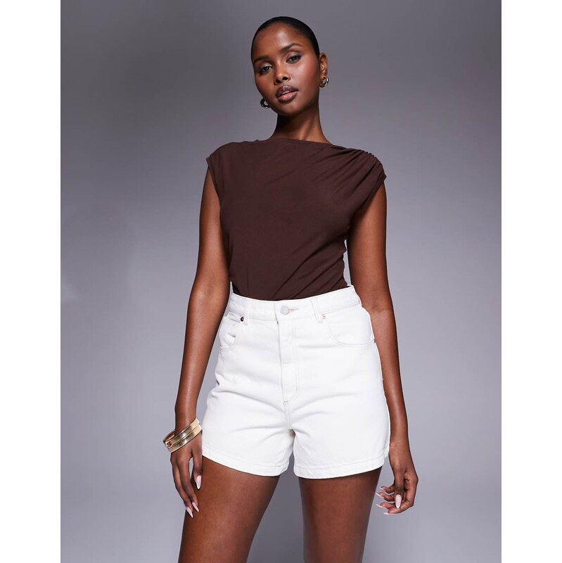 Abrand Jeans Abrand high rise denim shorts in white 114425869