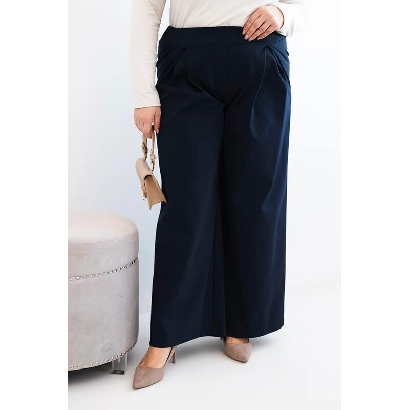 MladaModa Široké oversize kalhoty model 2274-1 barva námořnická