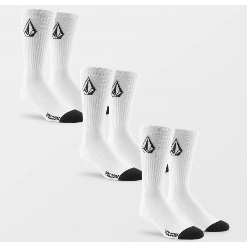 PONOŽKY VOLCOM Full Stone 3Pk - bílá
