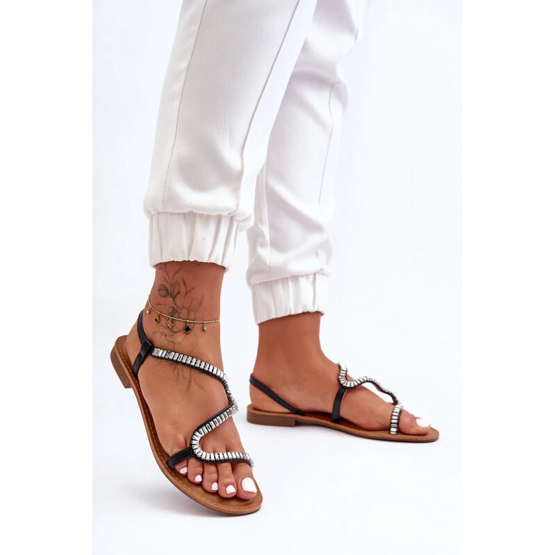 SWEET SHOES Dámské sandály JH291 černé - Step in style 114428538