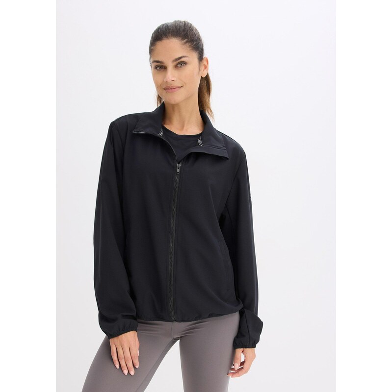 bonprix Lehká sportovní bunda, rychleschnoucí černá Žena 114428954