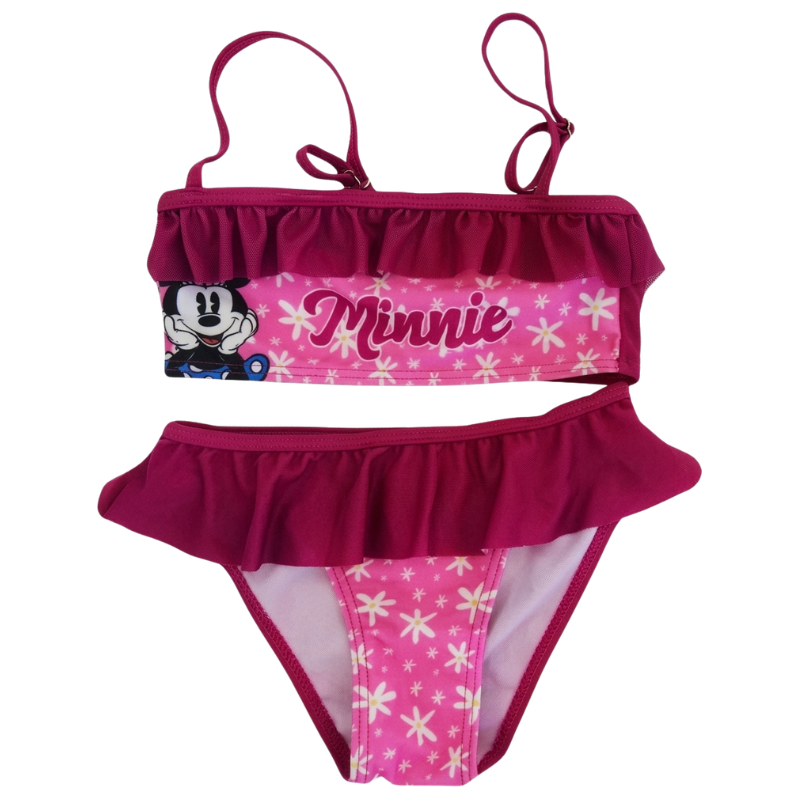 Setino vel.98-Dívčí plavky Minnie - dvojdílné - vínová barva