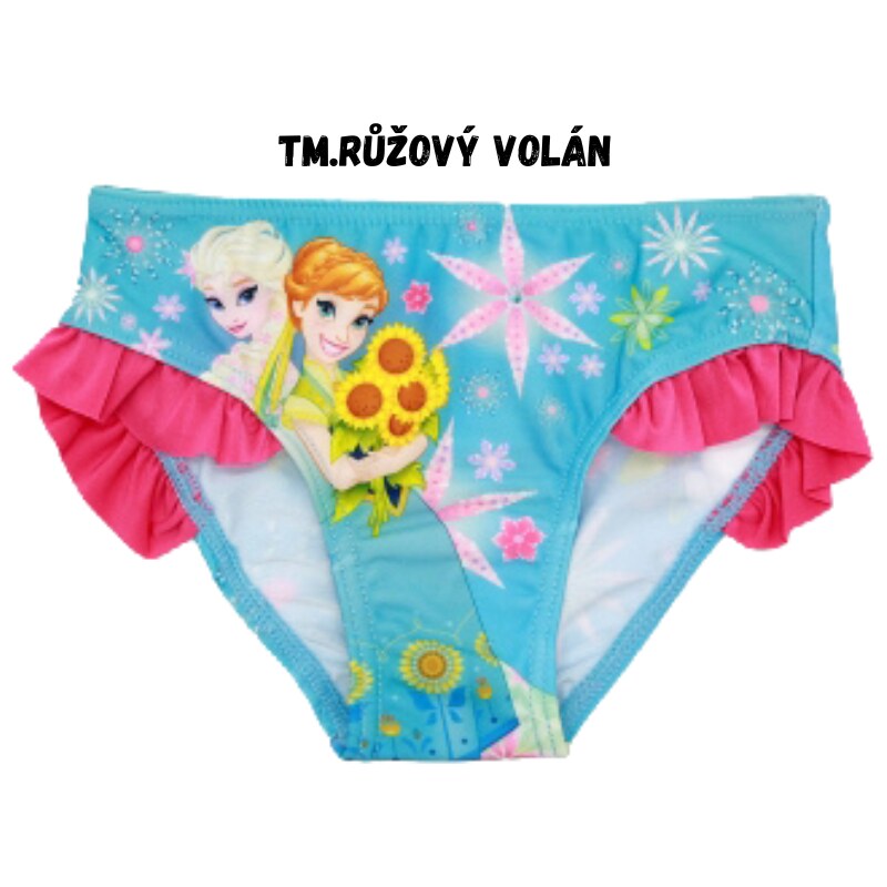 Setino 98-Dívčí plavky - spodní díl - Frozen - sv.modrá barva