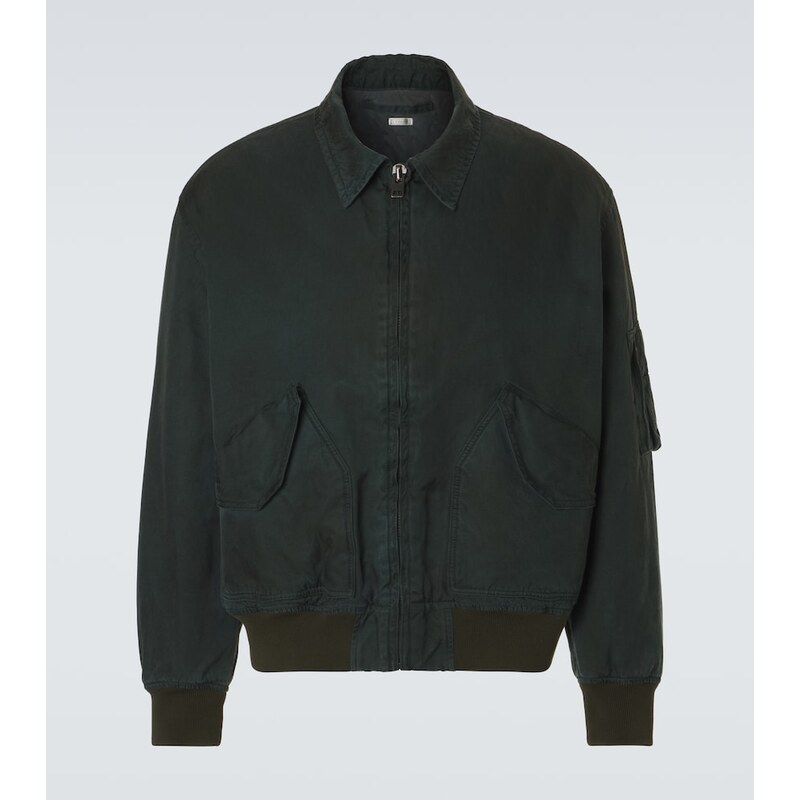 A.Presse Vintage silk and cotton bomber jacket