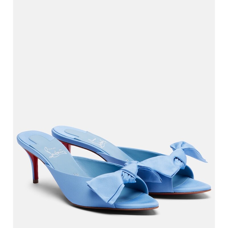 Christian Louboutin Mulazee bow-detail silk taffeta mules
