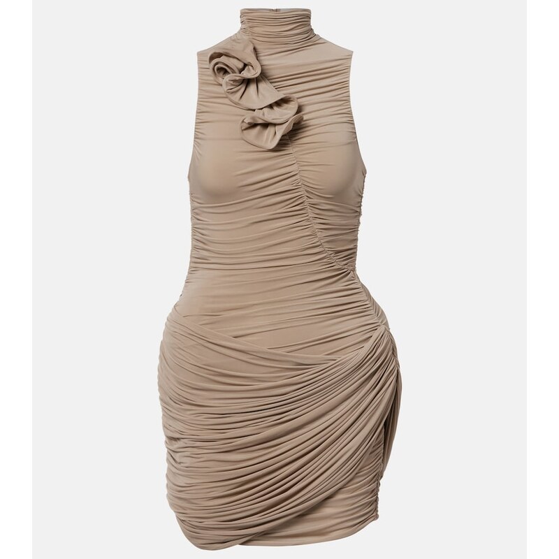 Magda Butrym Floral-appliquÃ ruched minidress