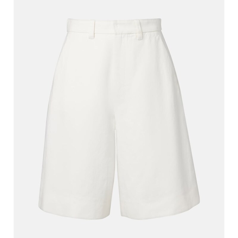 S Max Mara Sole cotton and linen Bermuda shorts