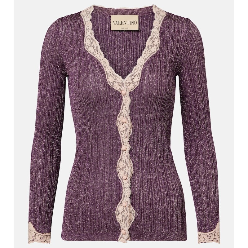 Valentino Lace-trimmed cardigan