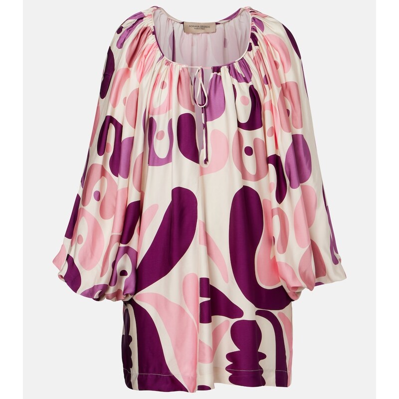 Adriana Degreas Printed satin minidress