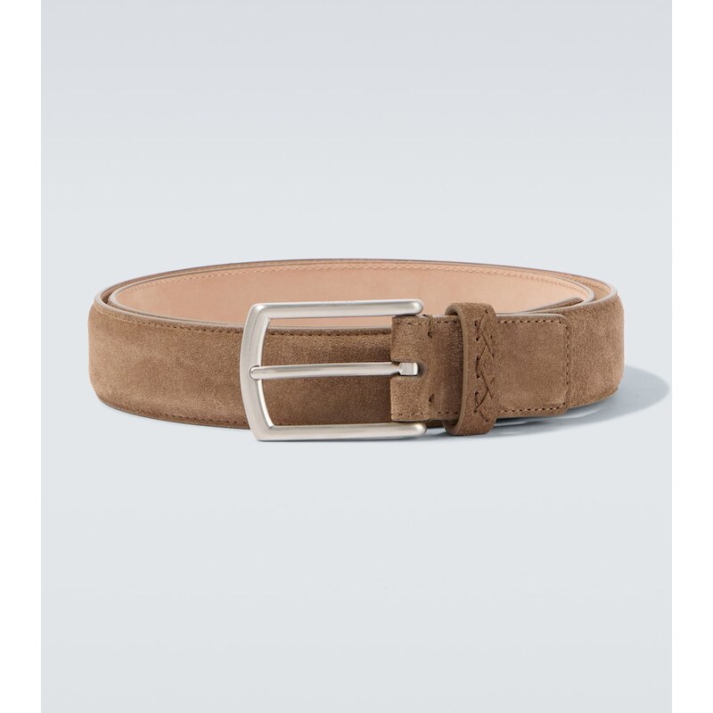 Zegna Triple Stitch suede belt