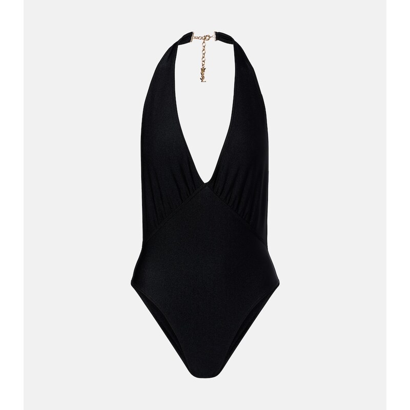 Saint Laurent Cassandre halterneck swimsuit
