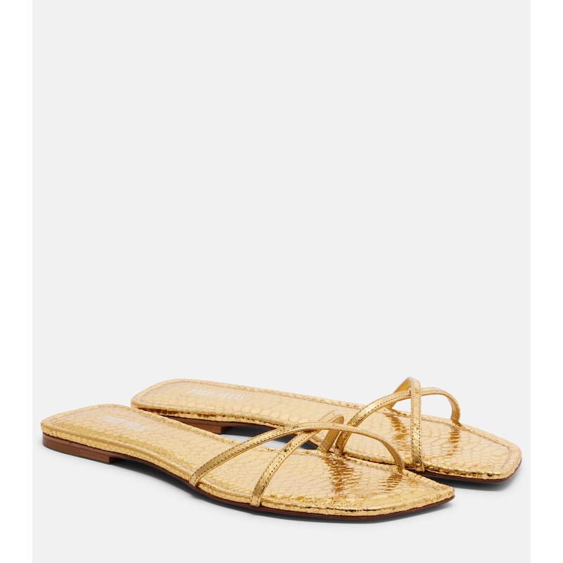 Paris Texas Biarritz metallic leather sandals
