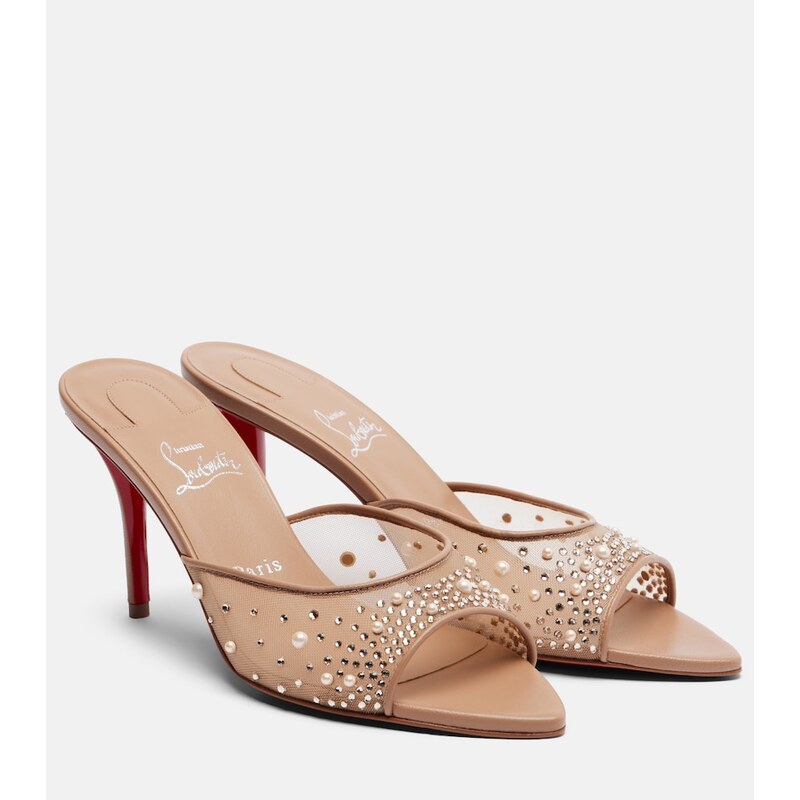 Christian Louboutin Miss Z Degrastrass Perla mesh mules