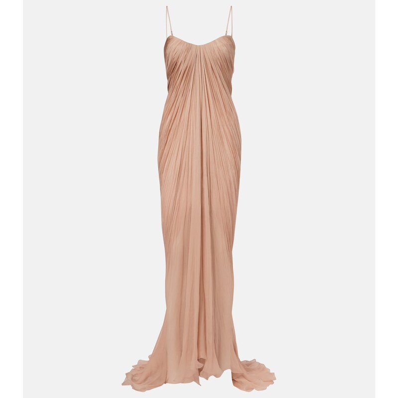Maria Lucia Hohan Victoria draped silk bustier gown