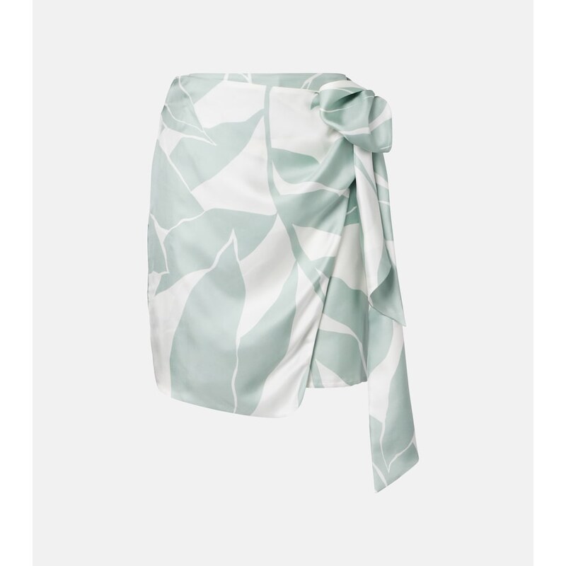 Max Mara Strano printed silk twill miniskirt
