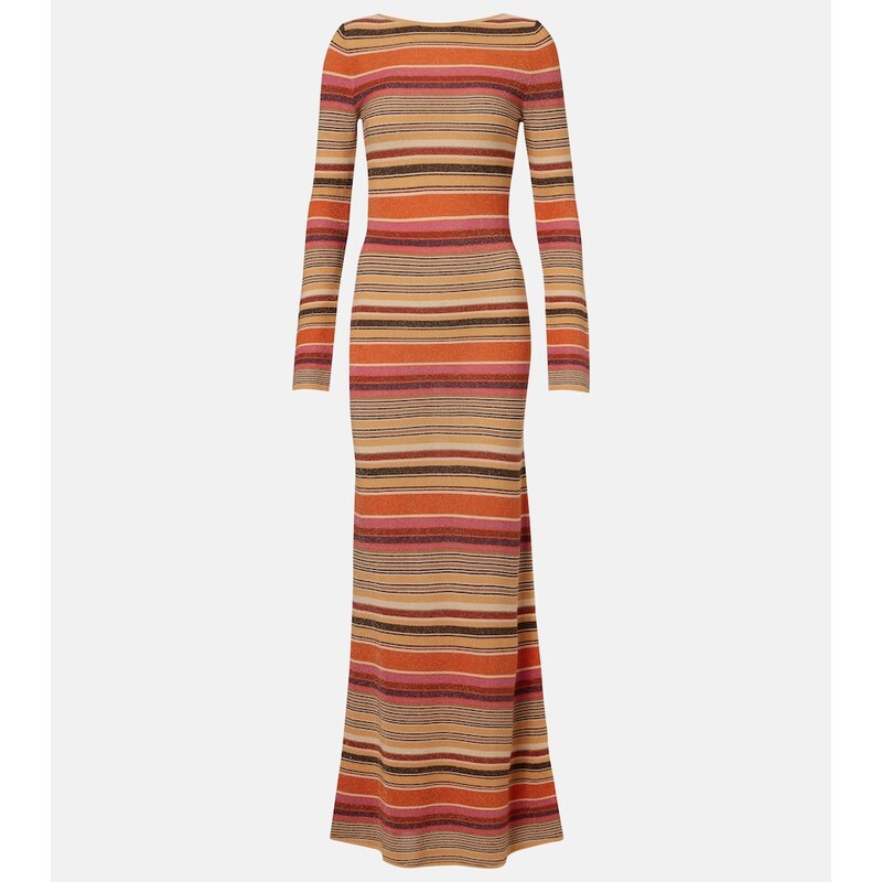 Faithfull Notturna striped maxi dress