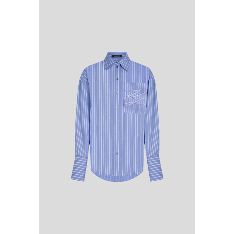 KOŠILE KARL LAGERFELD AUTOGRAPH STRIPED POPLIN SHIRT 114435223