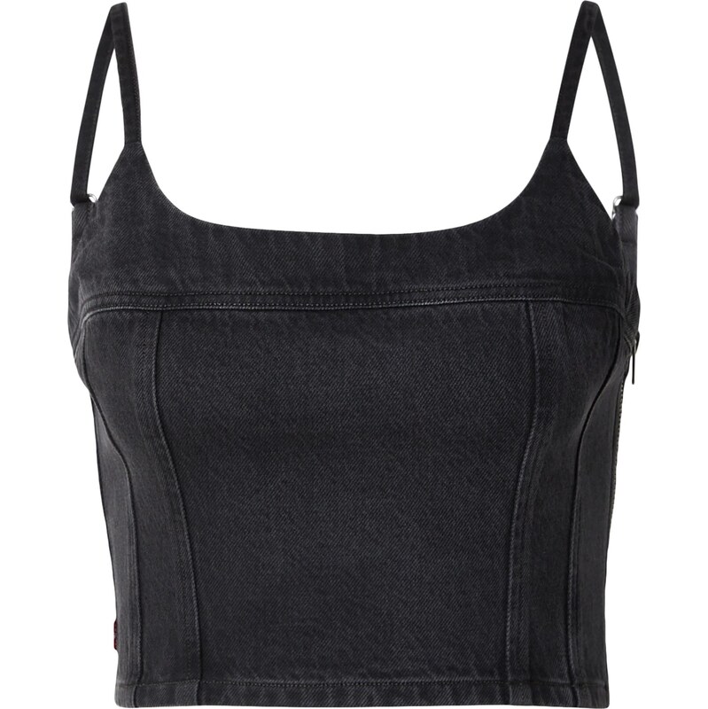 LEVIS  Top Jadine Denim Cami Tank Top černá džínovina