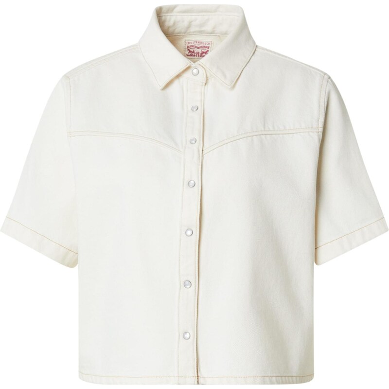 LEVIS Halenka Logan Short Sleeve Denim Shirt barva bílé vlny 114436638