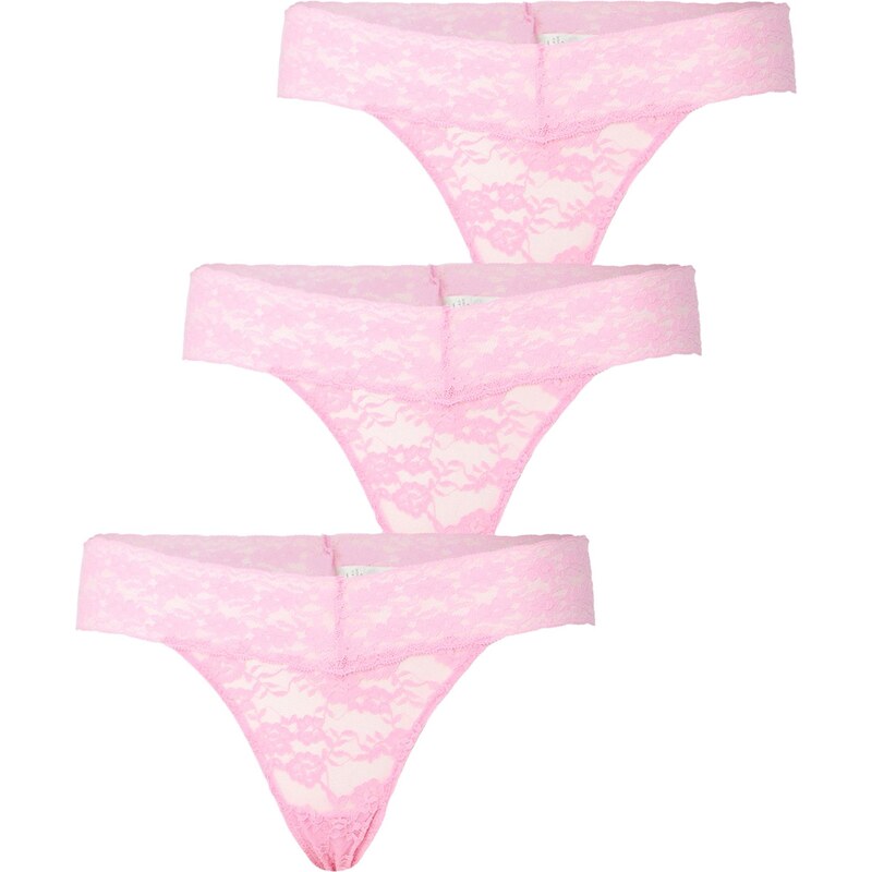 Lindex Tanga Lacey světle růžová 114436748