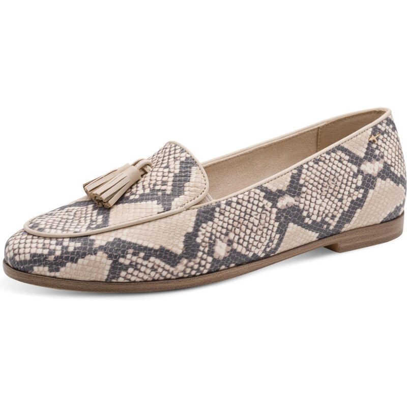Tamaris Slipper šedobéžová / antracitová / přírodní bílá 114436777