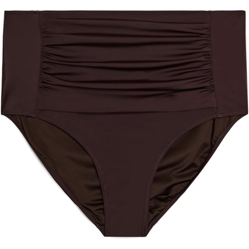 Swim by Zizzi Spodní díl plavek Basic tmavě hnědá