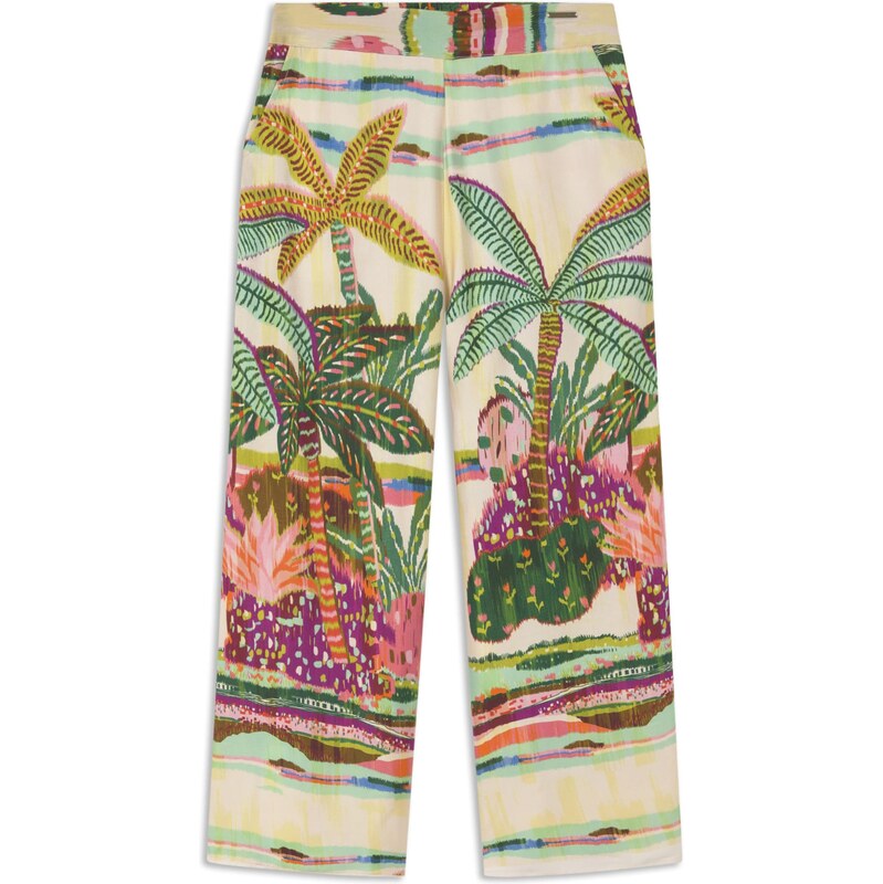 Lola Casademunt Kalhoty žlutá / zelená / pink / offwhite 114436847