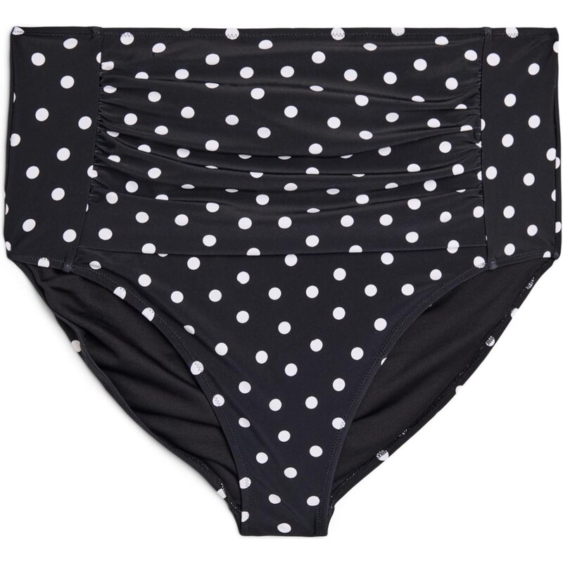 Swim by Zizzi Spodní díl plavek Stella černá / bílá
