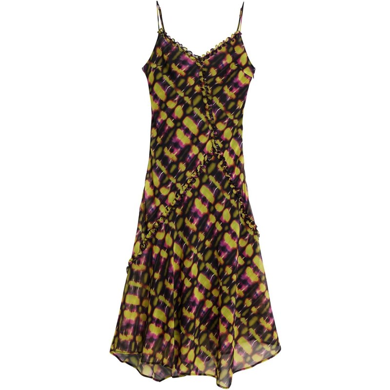 Desigual Šaty kiwi / fialová / černá