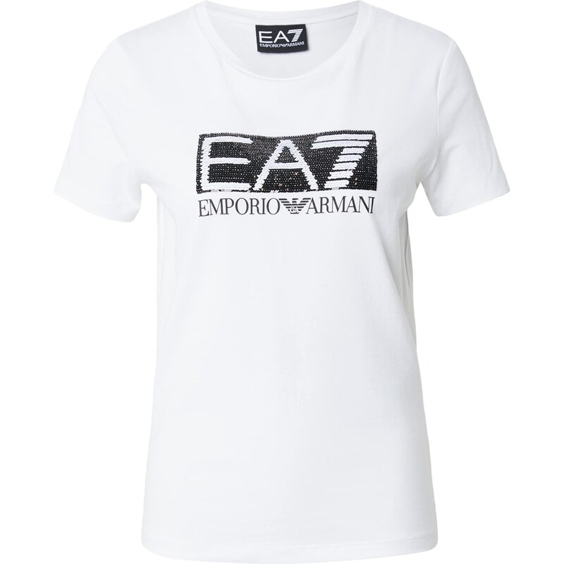 EA7 Emporio Armani Tričko černá / bílá 114437763