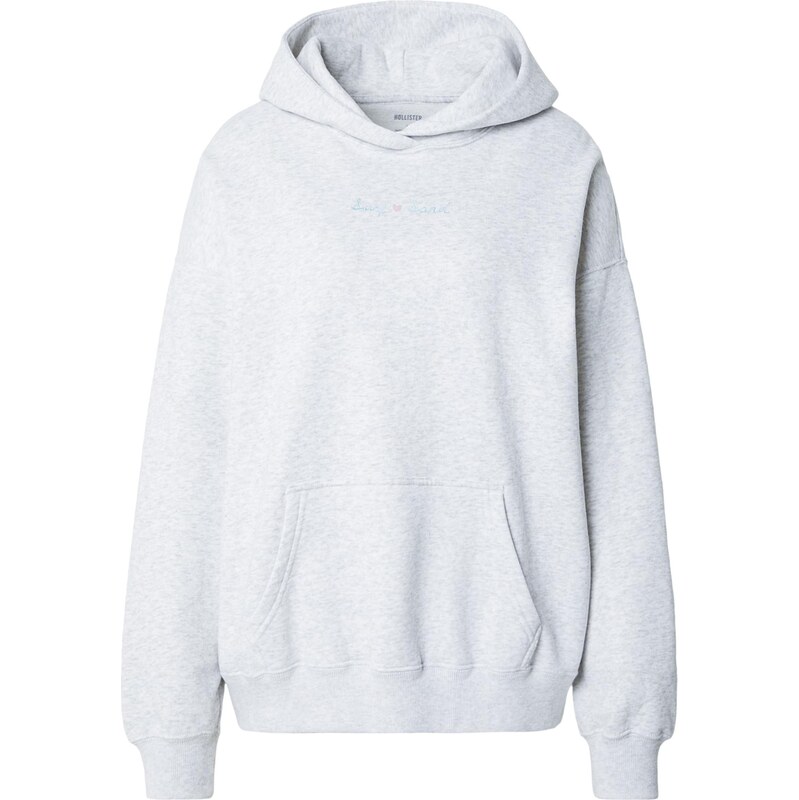 HOLLISTER Mikina světlemodrá / šedý melír / světle zelená / světle růžová