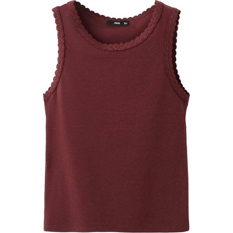 MANGO Top LOTA rezavě hnědá 114437160