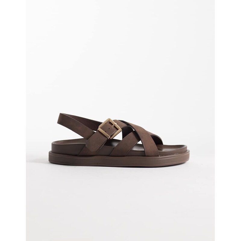 New Look backstrap sandal in brown 114450807