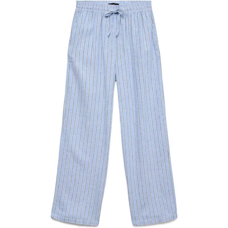 VERO MODA Kalhoty VMLINN světlemodrá / černá / bílá