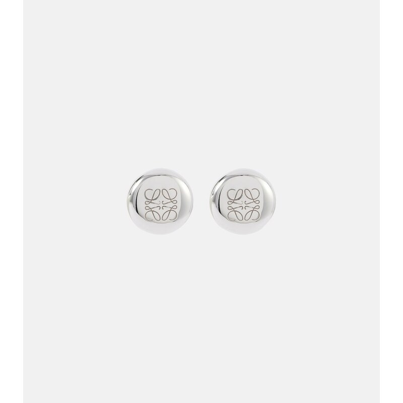 Loewe Anagram Pebble sterling silver stud earrings