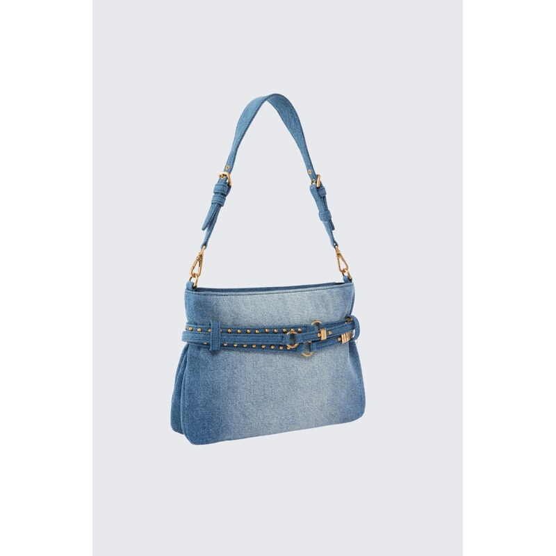 Dámská kabelka PINKO BELT BAG MINI 106177A31GPJDQ džínová