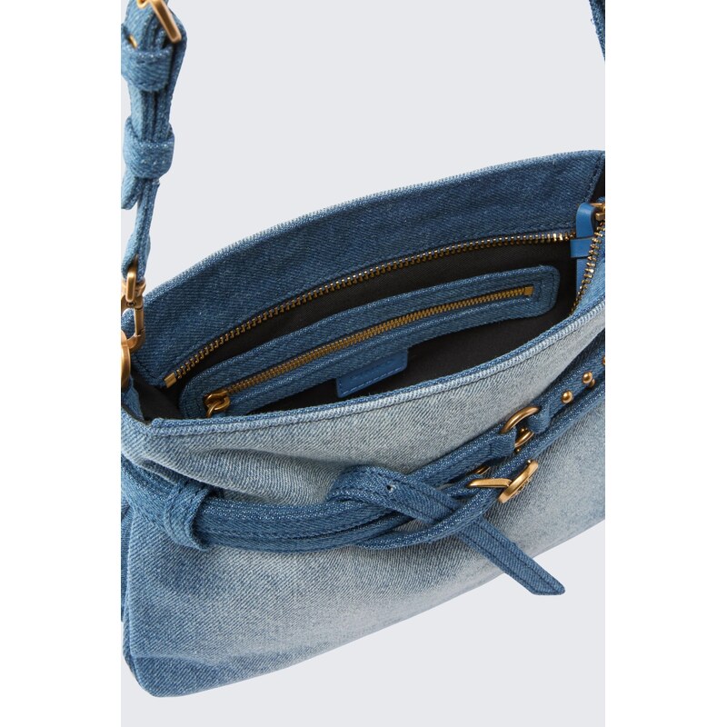 Dámská kabelka PINKO BELT BAG MINI 106177A31GPJDQ džínová