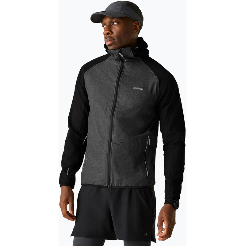 Pánská softshellová bunda REGATTA Arec III ash marl/black