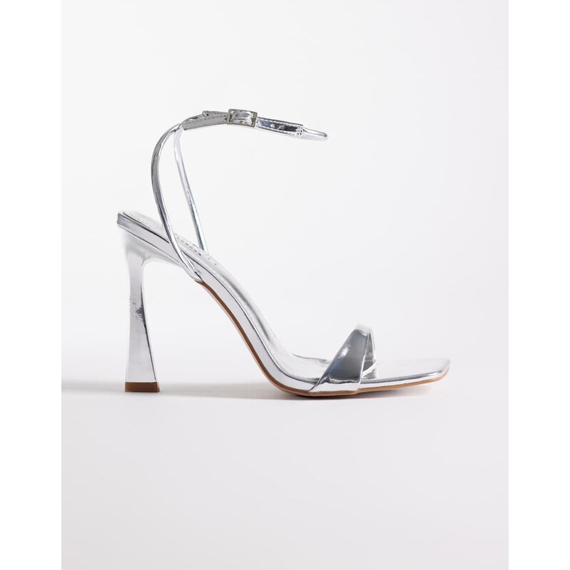 SIMMI Shoes Simmi London Aeros barely there heeled sandals in silver 115520840