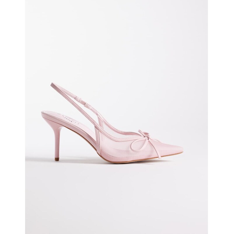 SIMMI Shoes Simmi London Susanna slingback heeled shoes in pink mesh 115147791