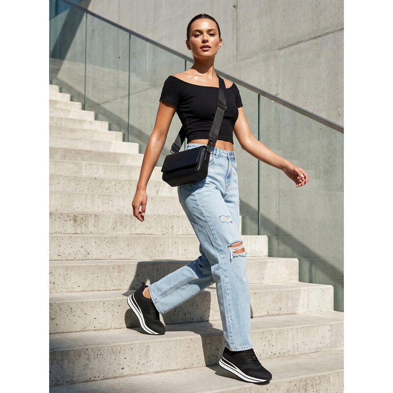 Sinsay - Crop top - černá