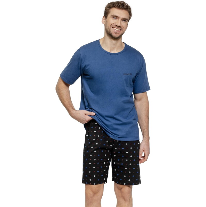 Pánské pyžamo TARO 3580 MATTEO jeans
