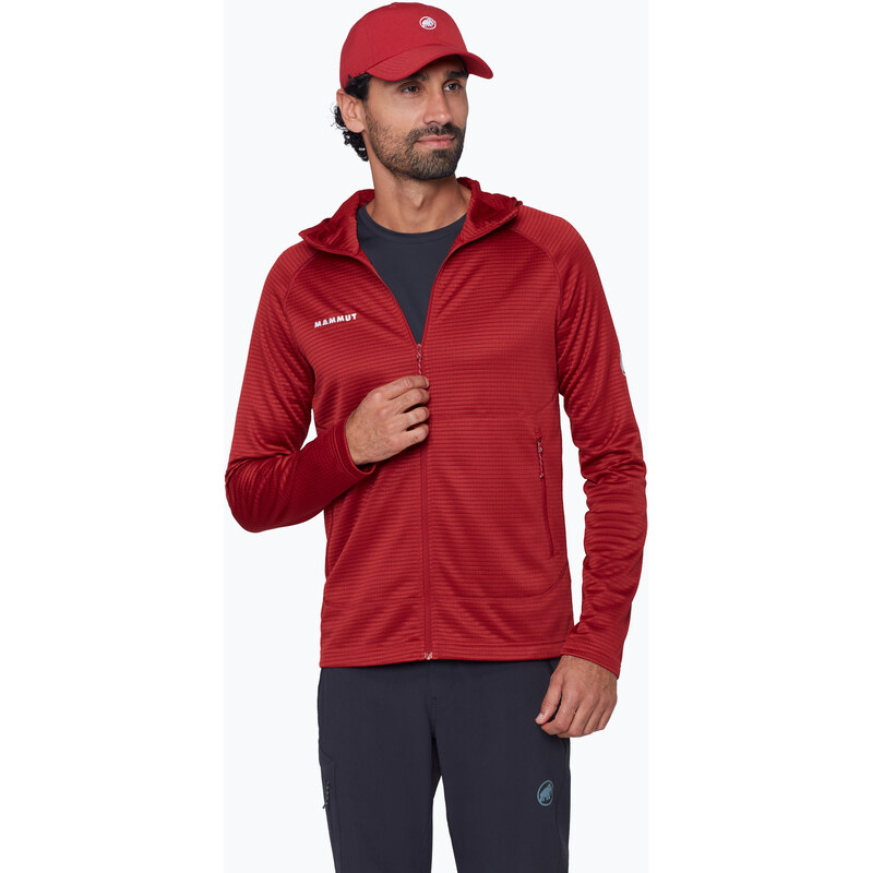 Pánská trekingová mikina Mammut Crag ML Hooded dark mammut red