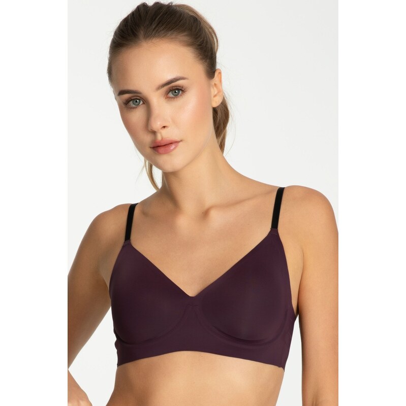 Julimex nevyztužená podprsenka T-Shirt Dark Plum 114447852