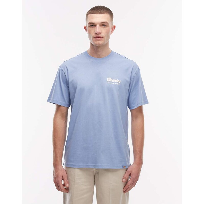 Dickies Lewistown backprint t-shirt in blue